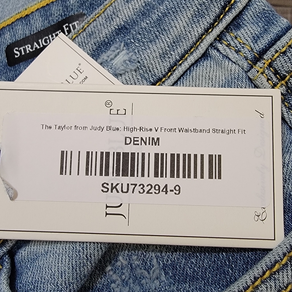 Judy Blue Light Blue High Rise Straight Leg Jeans - Picture 13 of 15